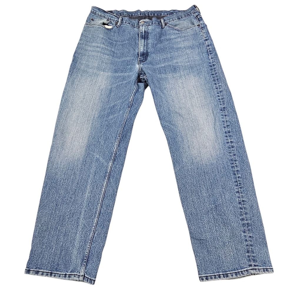Levis 550 Jeans Mens Sz 42 Straight Leg Cotton Blend Blue Denim